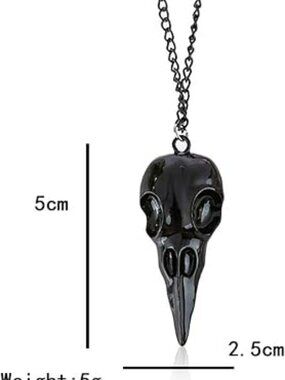 NEW Punk Crow Skull Necklace Jewelry Vintage Gothic Animal Bird Skull Pendant